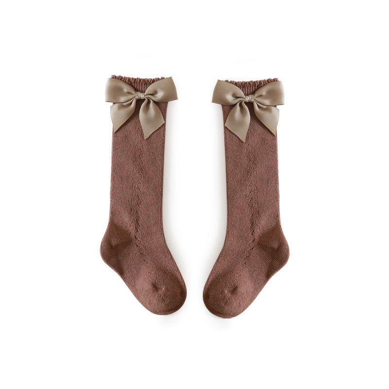Mesh Bow Socks
