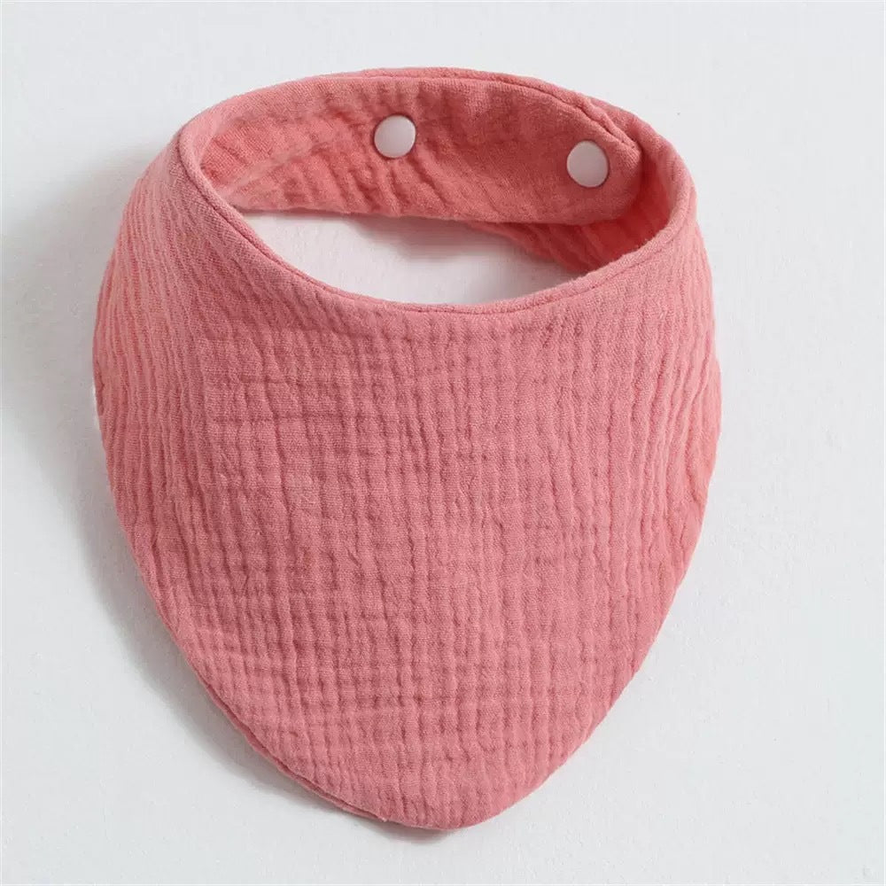 Solid Color Triangular Pure Cotton Bib