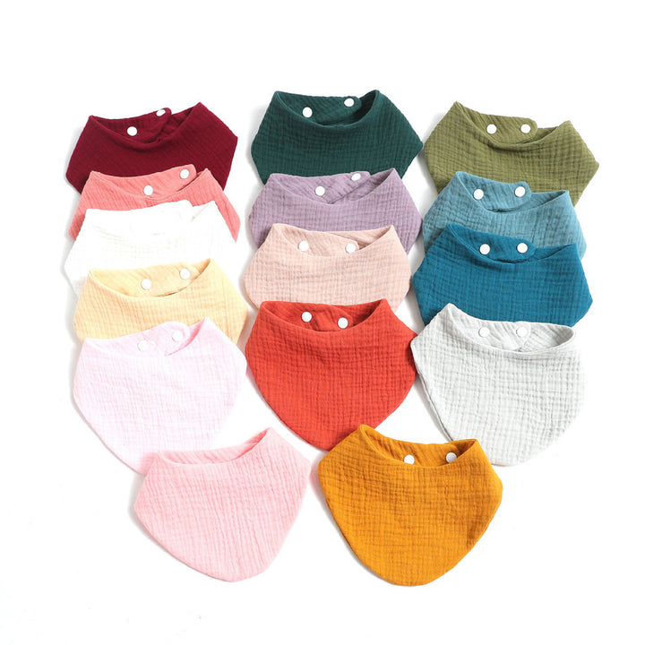 Solid Color Triangular Pure Cotton Bib