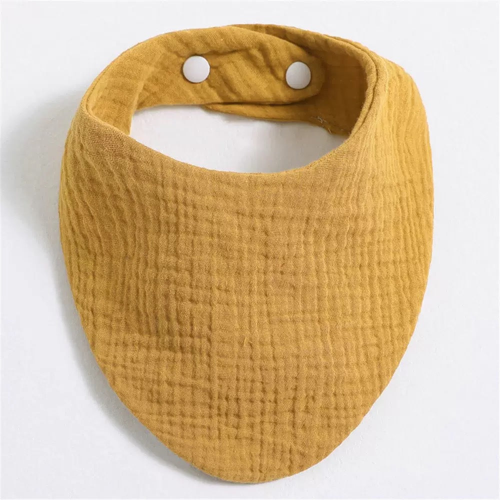 Solid Color Triangular Pure Cotton Bib