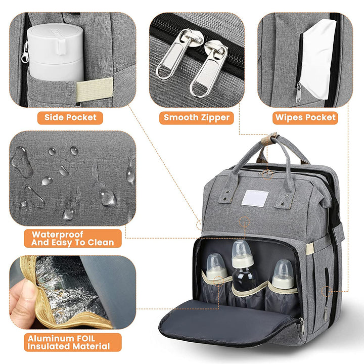 Baby Diaper Bag Backpack with Changing Station