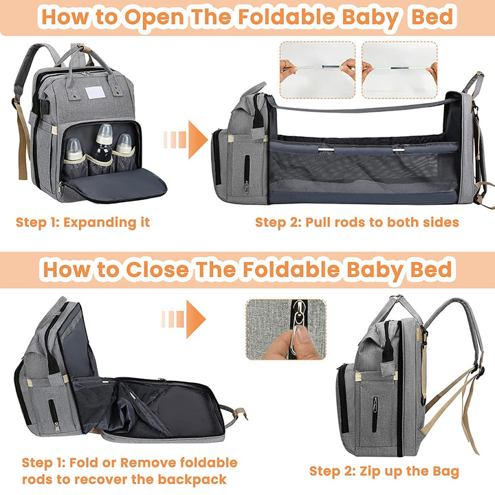Baby Diaper Bag Backpack with Changing Station