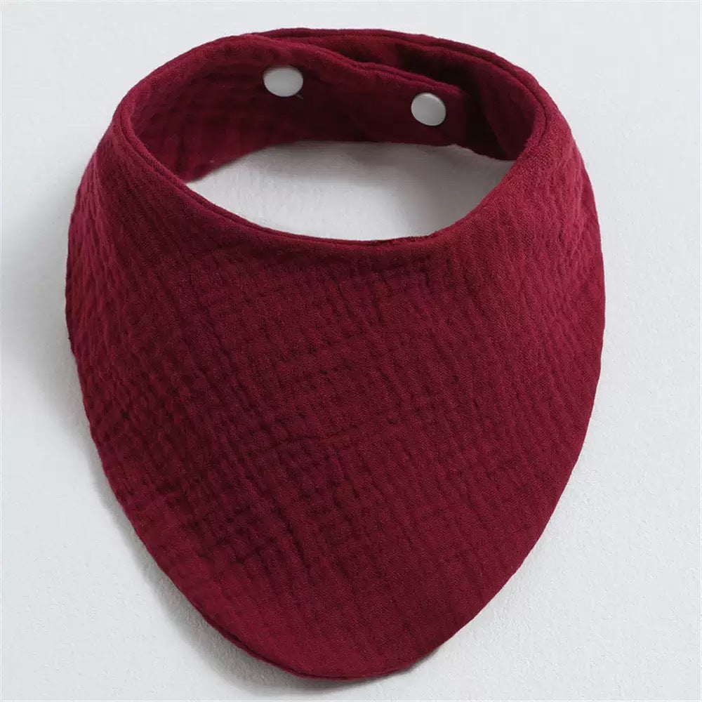 Solid Color Triangular Pure Cotton Bib