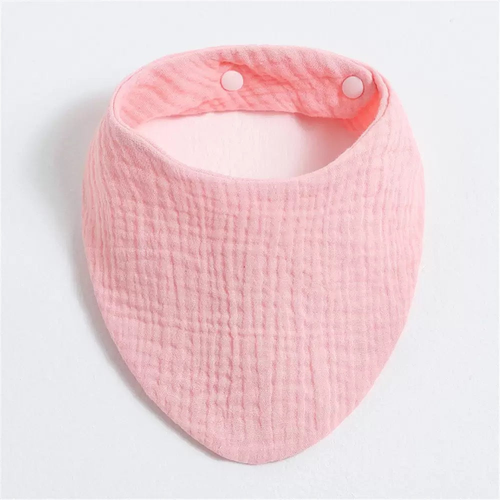 Solid Color Triangular Pure Cotton Bib