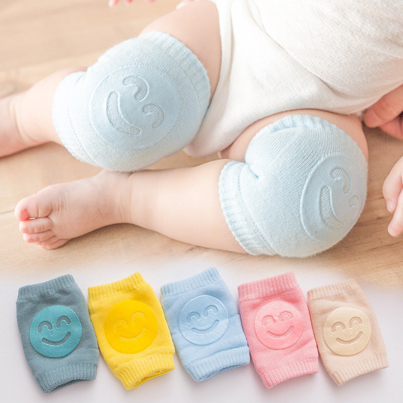 Smiling face non-slip baby crawling knee pads