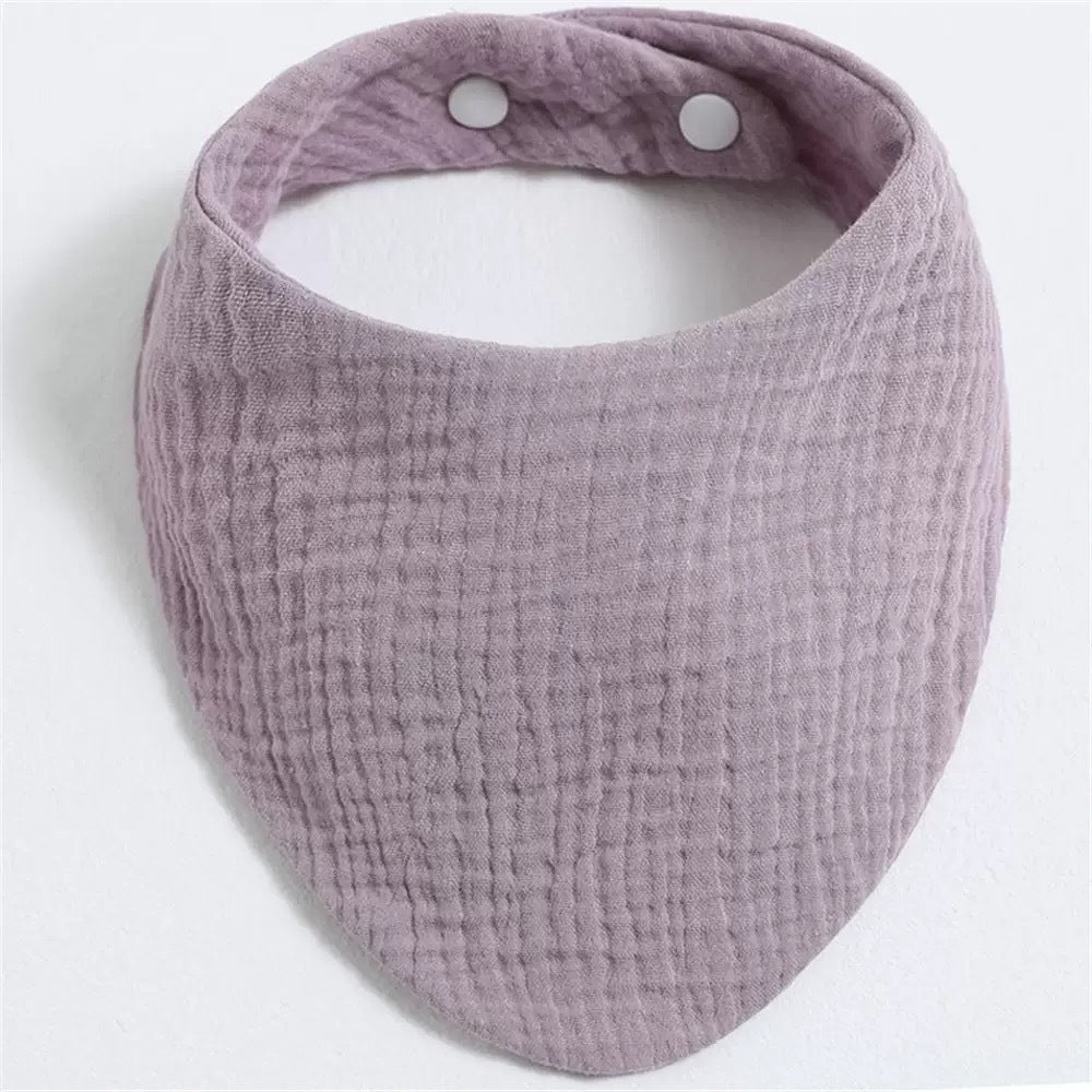 Solid Color Triangular Pure Cotton Bib