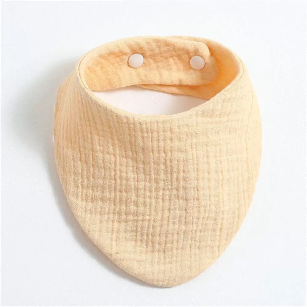 Solid Color Triangular Pure Cotton Bib