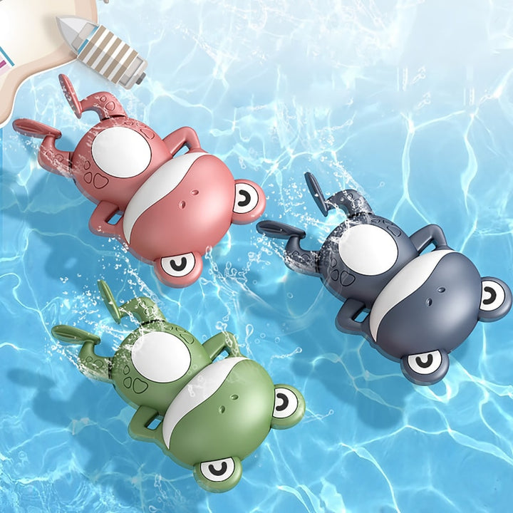 Wind Up Swimming Frog Bath Toy
