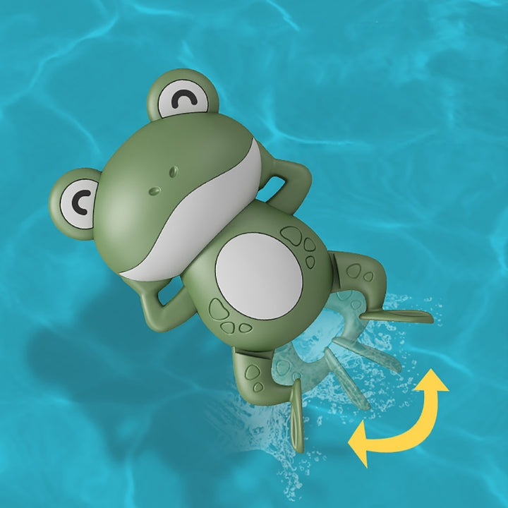 Wind Up Swimming Frog Bath Toy