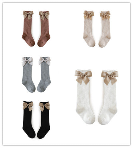 Mesh Bow Socks